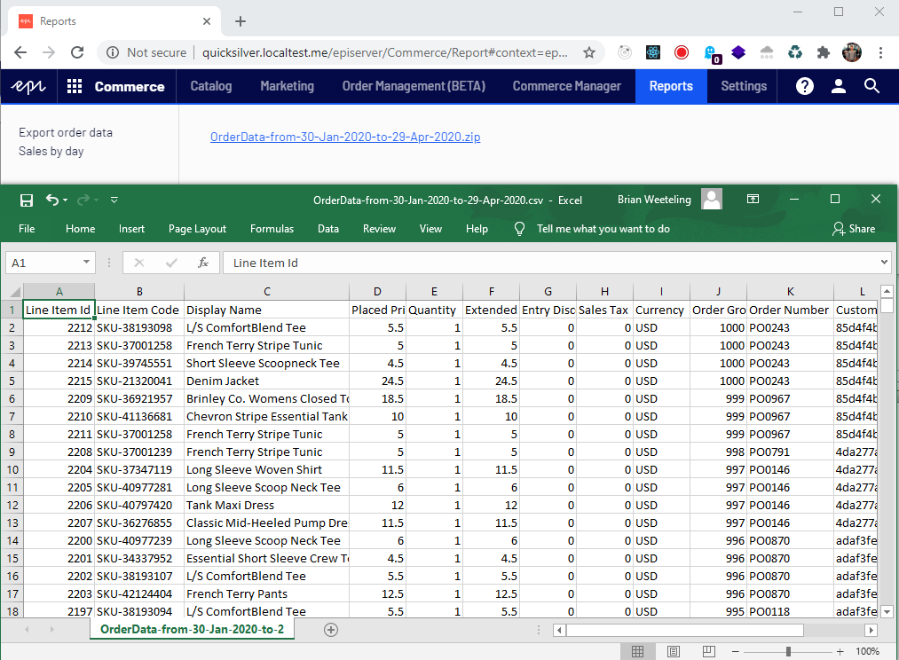 Commerce report