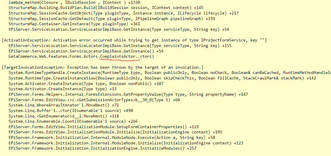 Stack trace to find the culprit